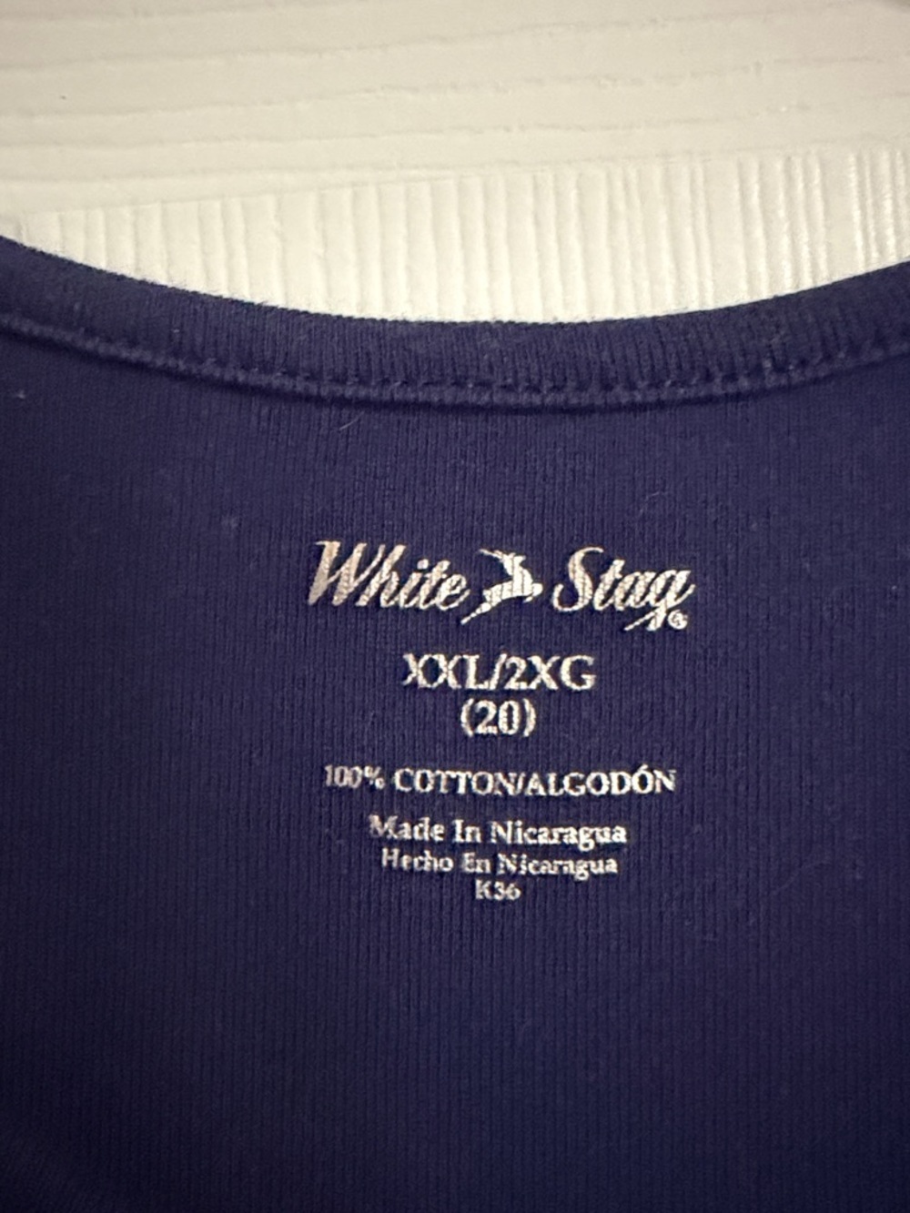 White Stag Deep Navy Scoop Neck Sleeveless Tank - Picture 2 of 6
